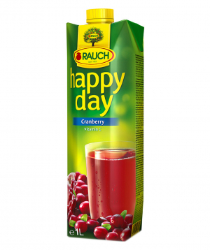 Juice `Happy Day` natural, cranberry 1l