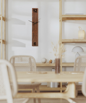 Wooden wall clock «Slim Line» №2