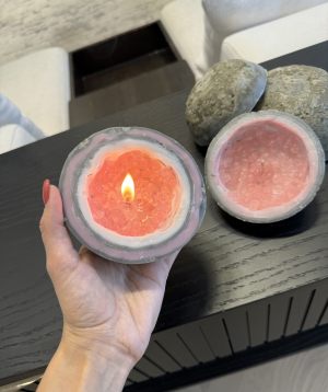 Candle «Light Your Home» Amethyst №3028 pink