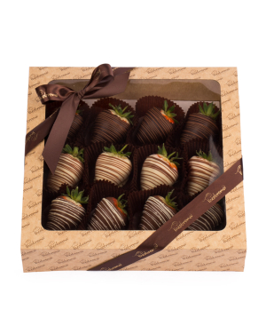 Strawberry `Theobroma` in chocolate handmade