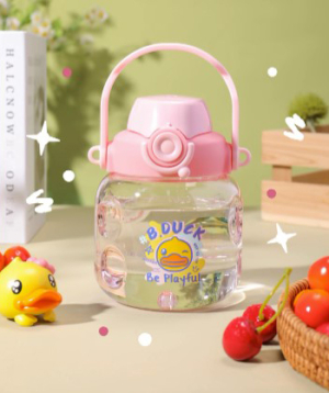 Baby bottle «Duckling» pink, 900 ml