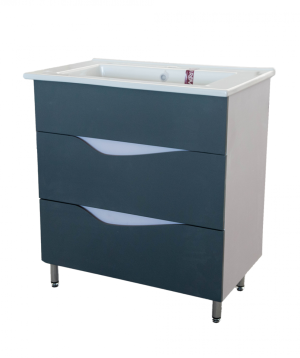 Perla լոգասենյակի PVC կահույք Marea Lux, 715x690x430մմ, մոխրագույն մատ