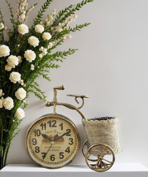 Clock «Moonlight» Bicycle, golden