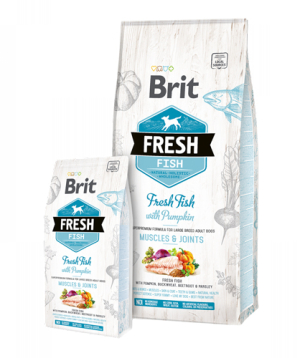 Корм для собак «Brit Fresh» рыба и тыква, 12 кг