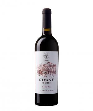 Wine `Givany Wines` red dry 750 ml