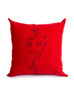 Embroidered pillow ''Jasmine Home'' №25