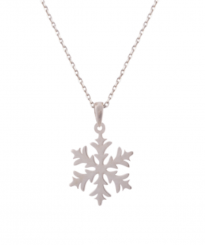 Necklace `Silverist` snowflake №2