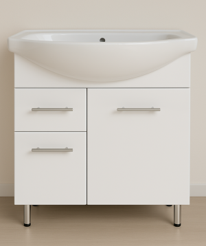 Мебель для ванной комнаты «Perla» Elegance, белая, глянцевая