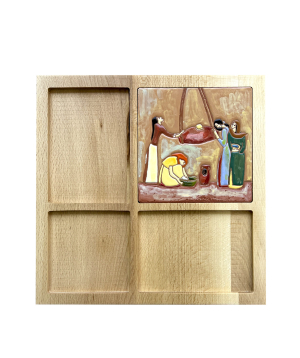 Wooden tile plate «ManeTiles» decorative №6