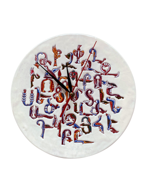 Wall clock «ManeTiles» ceramic №2