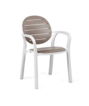 Chair ''Palma'' white-tortora