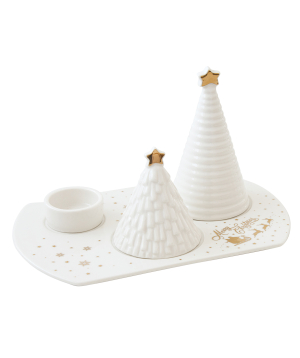 Candlestick ''Christmas Delight'' with Christmas trees