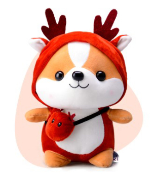 Soft toy, Shiba Inu-Reindeer, 25 cm