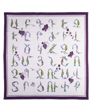 Scarf `Masoor` armenian letter purple