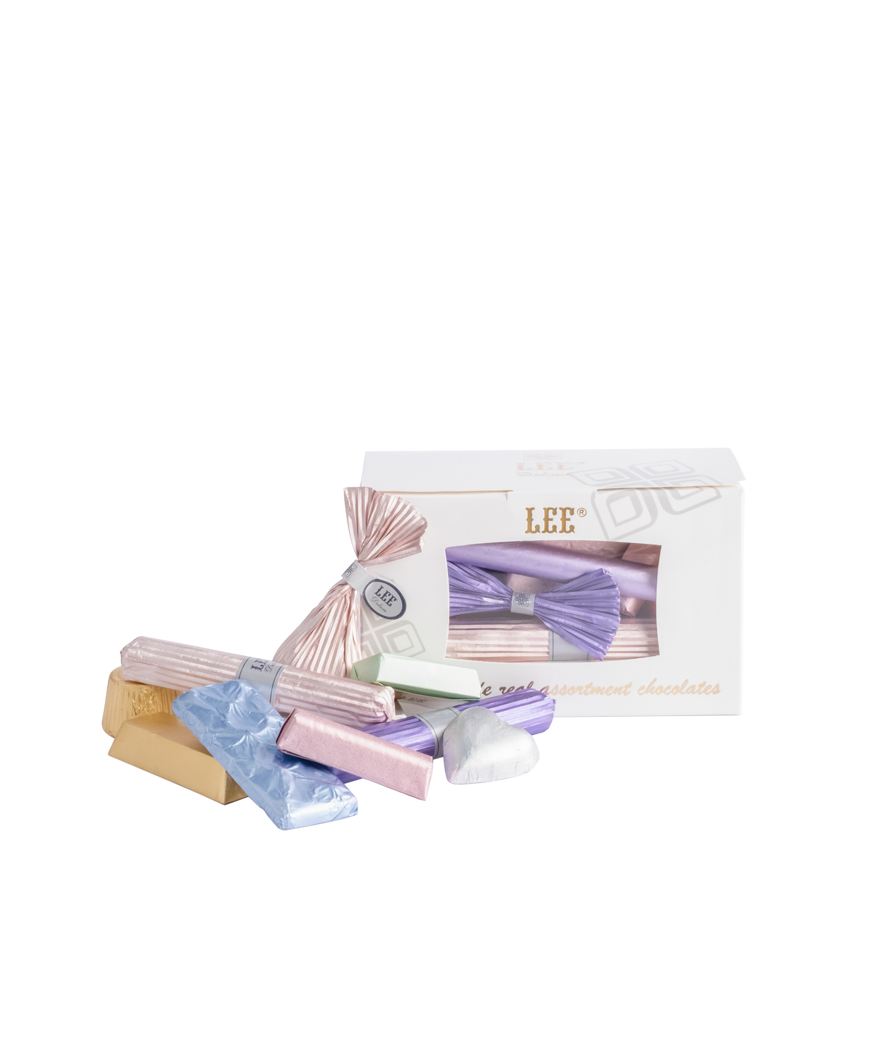 Chocolate candies `LEE` small set, white