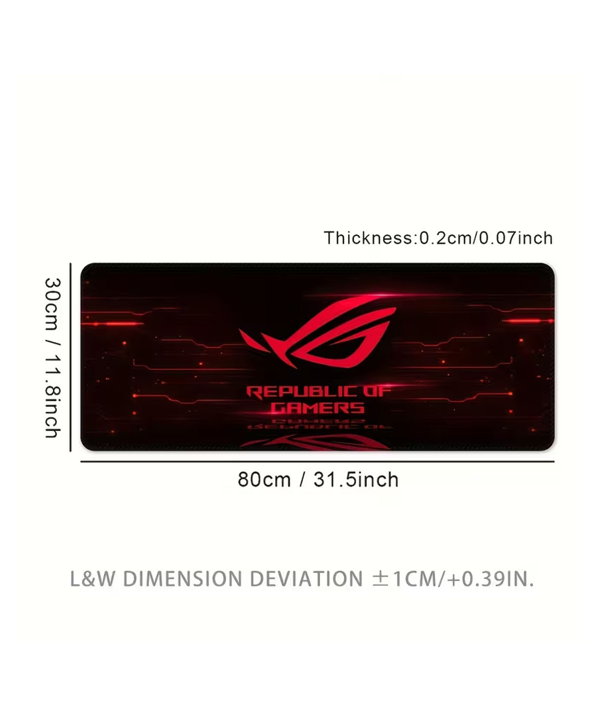 Mouse pad, gaming, 30x80 cm