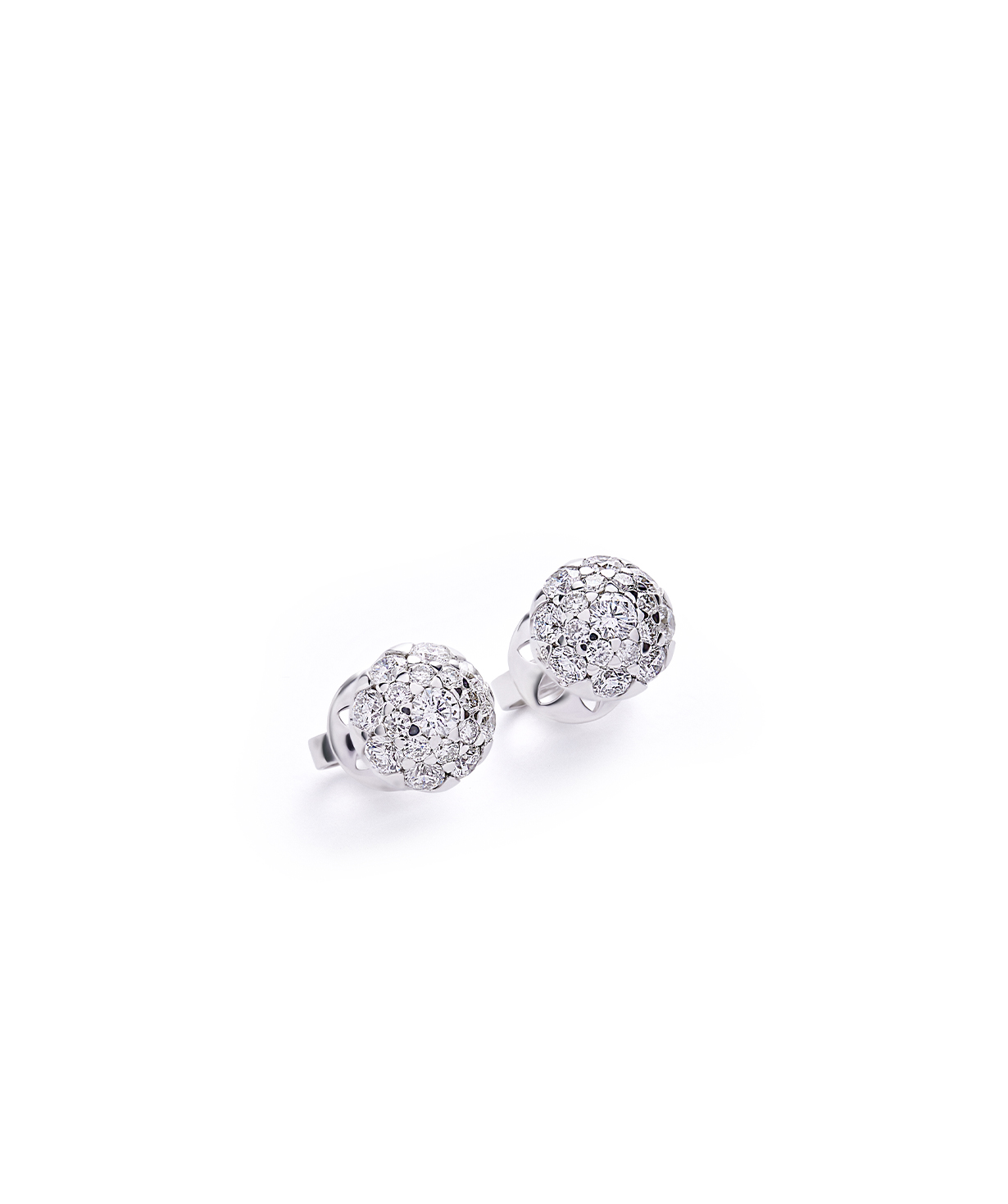 Earrings `Lazoor` golden, with diamond stones №1