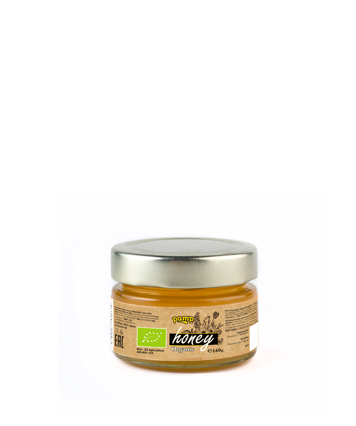 Мед `Pamp Honey` органический 160 г