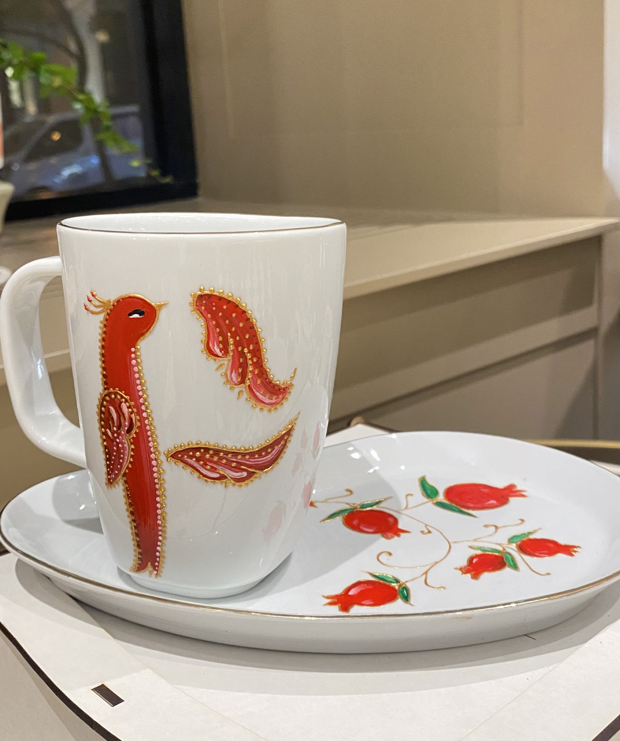 Cup «HAYA» With bird Letters №3