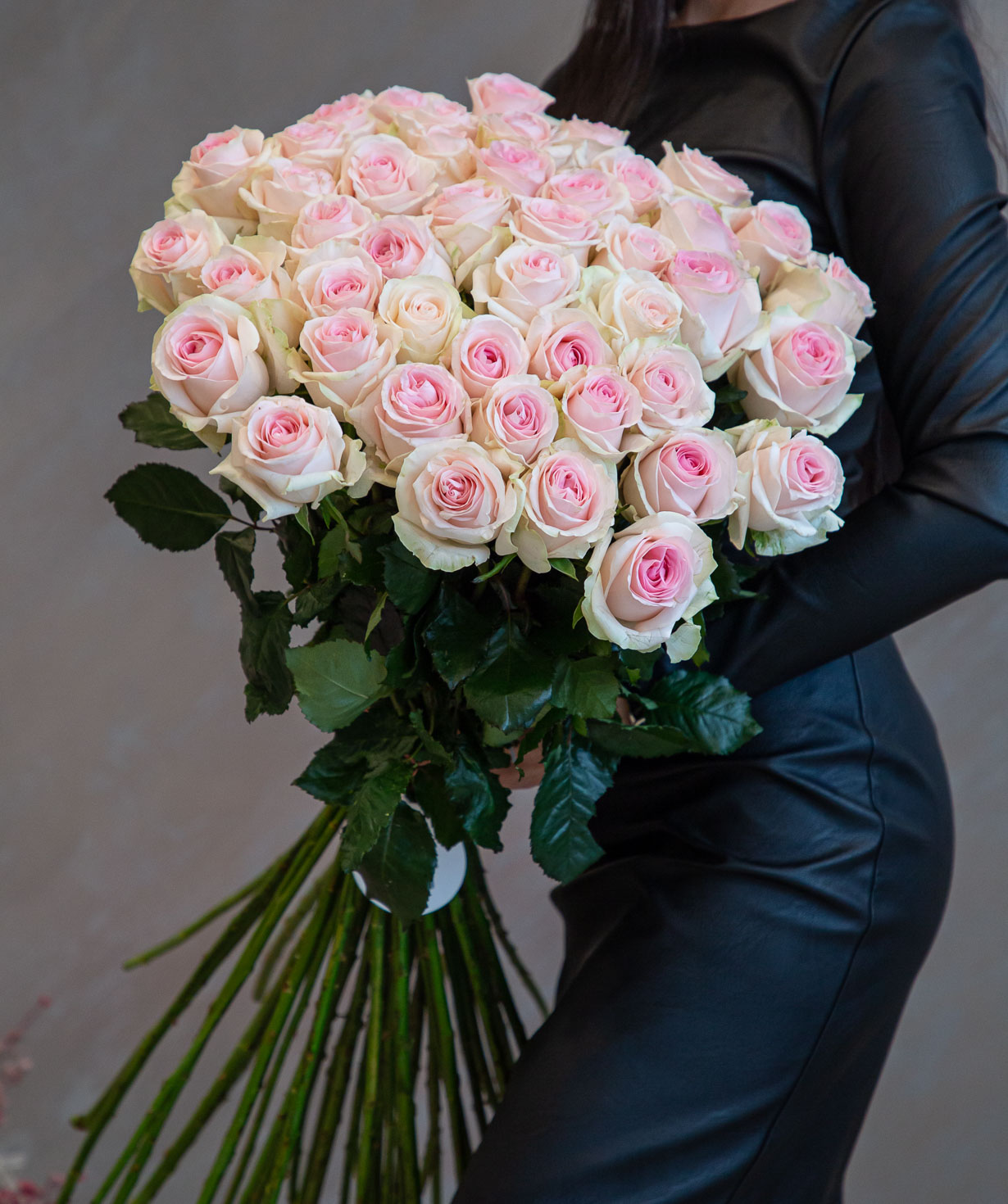 Roses «Revival sweet» light pink, 45 pcs, 80 cm