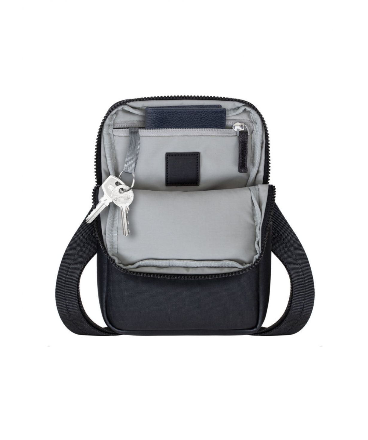 Crossbody bag «Rivacase» 8810 Black melange 8 / 12