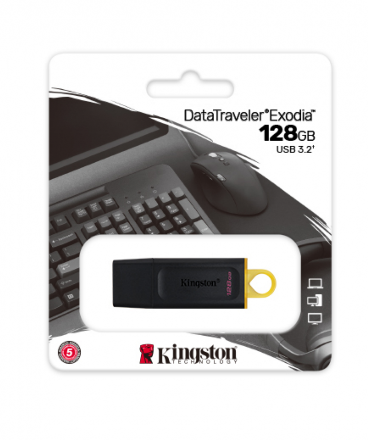 Հիշողության քարտ Flash Kingston 128GB DTX