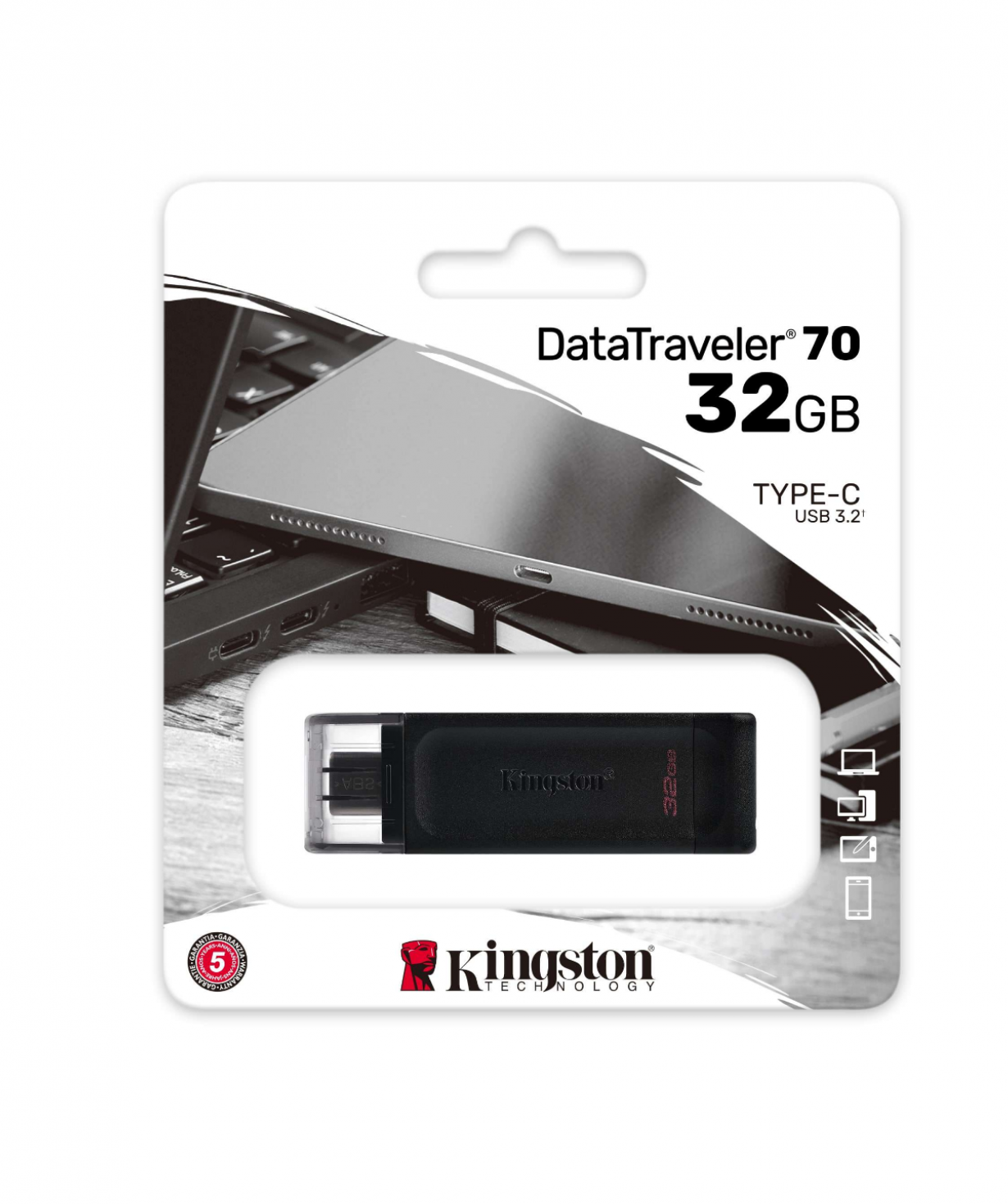 Հիշողության քարտ Flash Kingston 32GB DT70