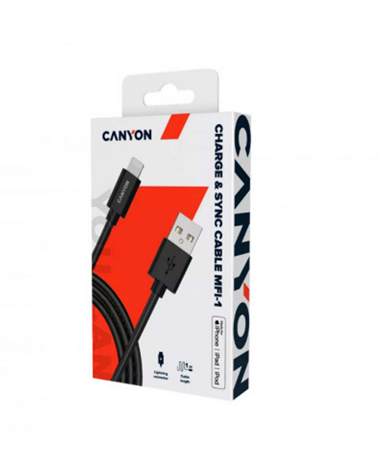 Кабель «Canyon» MFI-1 CNS-MFICAB01B Black