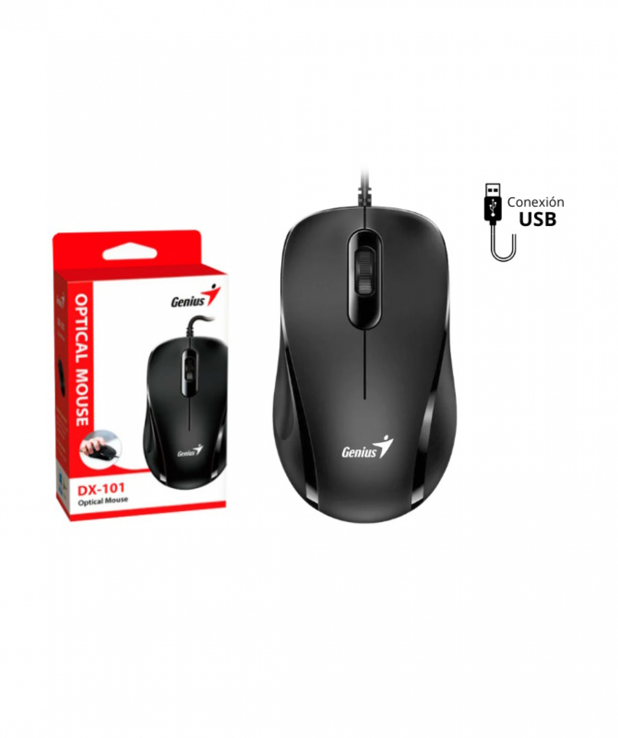 Mouse «Genius» DX-101 USB BLACK