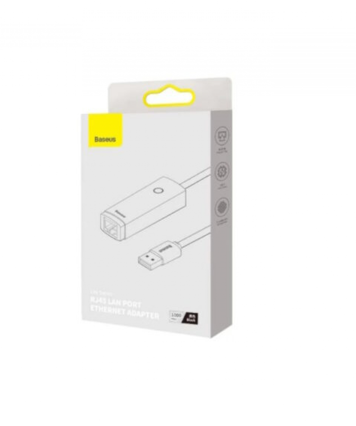 Адаптер «Baseus» USB-A to RJ45 LAN Port (1000Mbps) Black WKQX000101