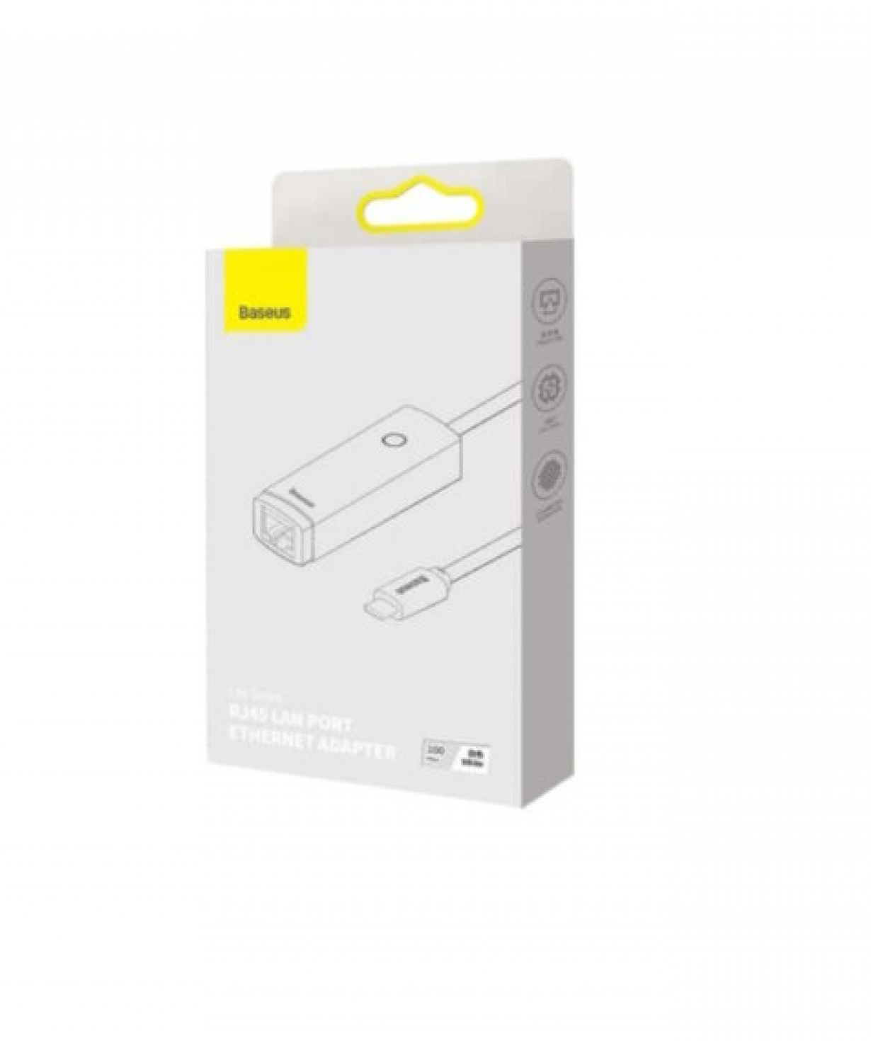 Адаптер «Baseus» Lite Type-C to RJ45 LAN Port (100Mbps) White WKQX000202