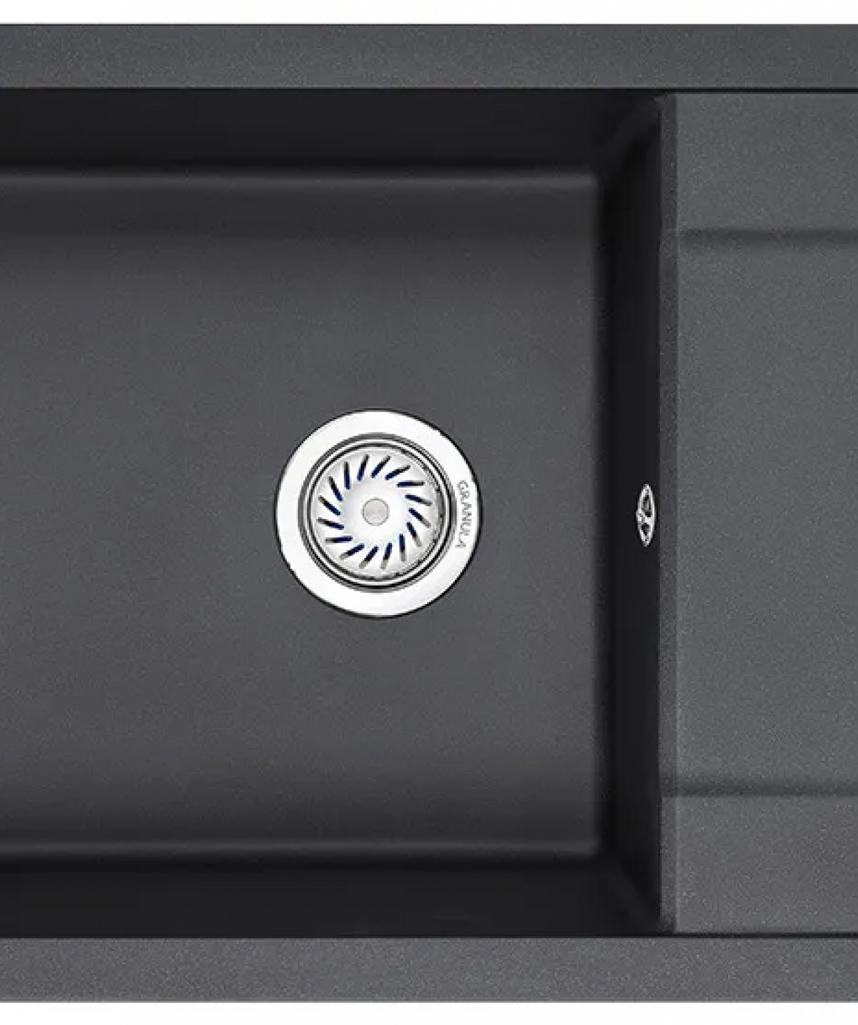 GRANULA 7805 KITCHEN SINK 1B 1D QUARTZ SQUARE 780X500MM BLACK METALIC(SHVARTS)