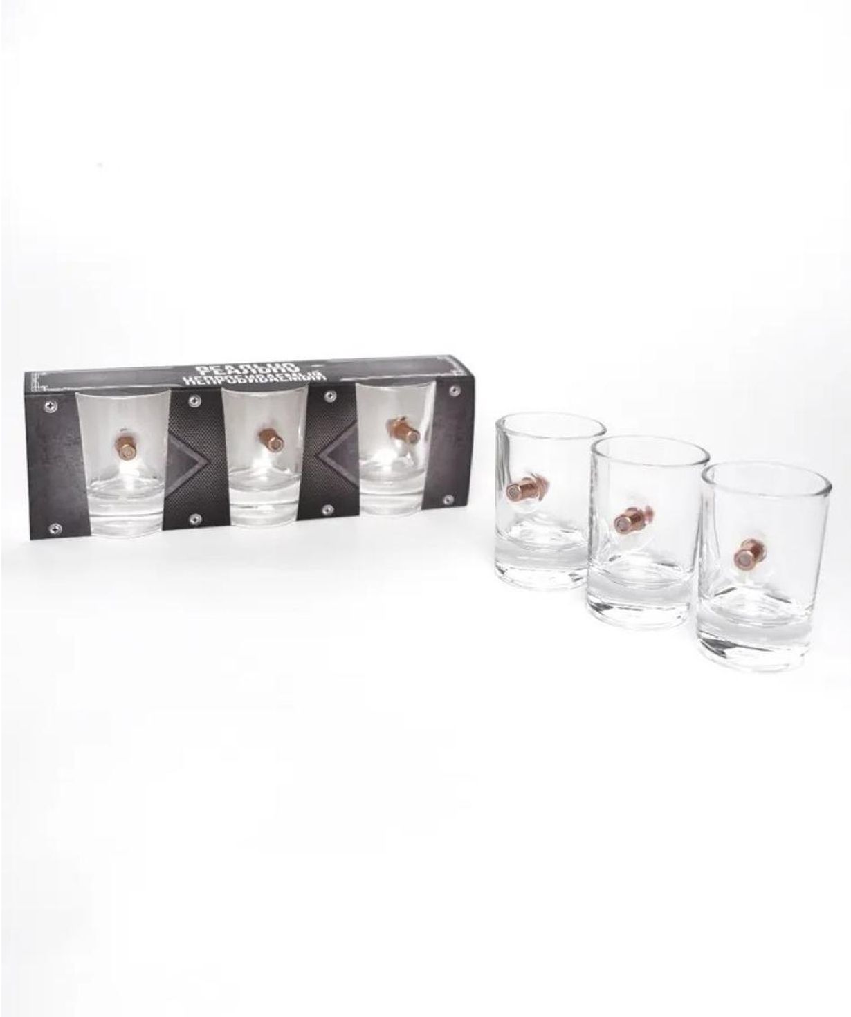 Set of glasses «Creative Gifts» with a bullet, 40ml
