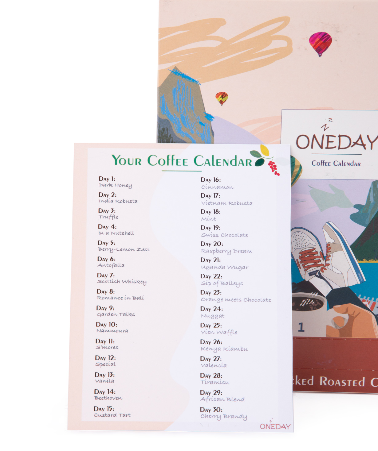 Кофейный календарь `OneDay` двойная доза