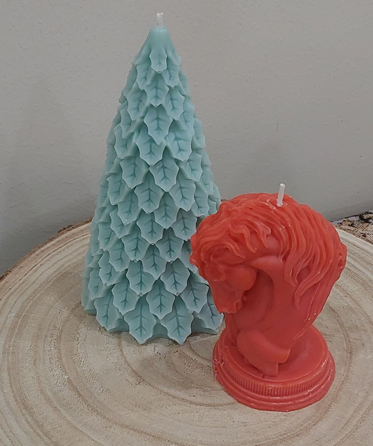 Свеча «Blue Moon» Лошадь + Рождественская елка