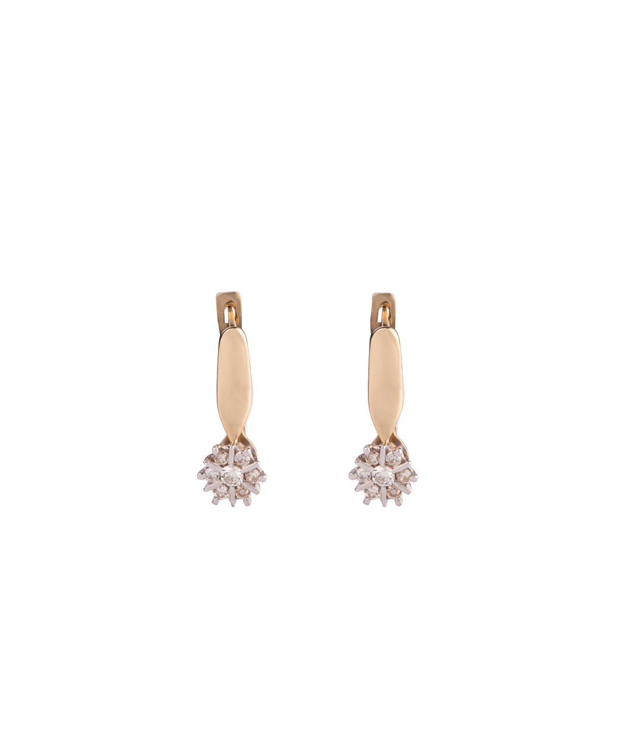 Earrings `Less is more` gold №6