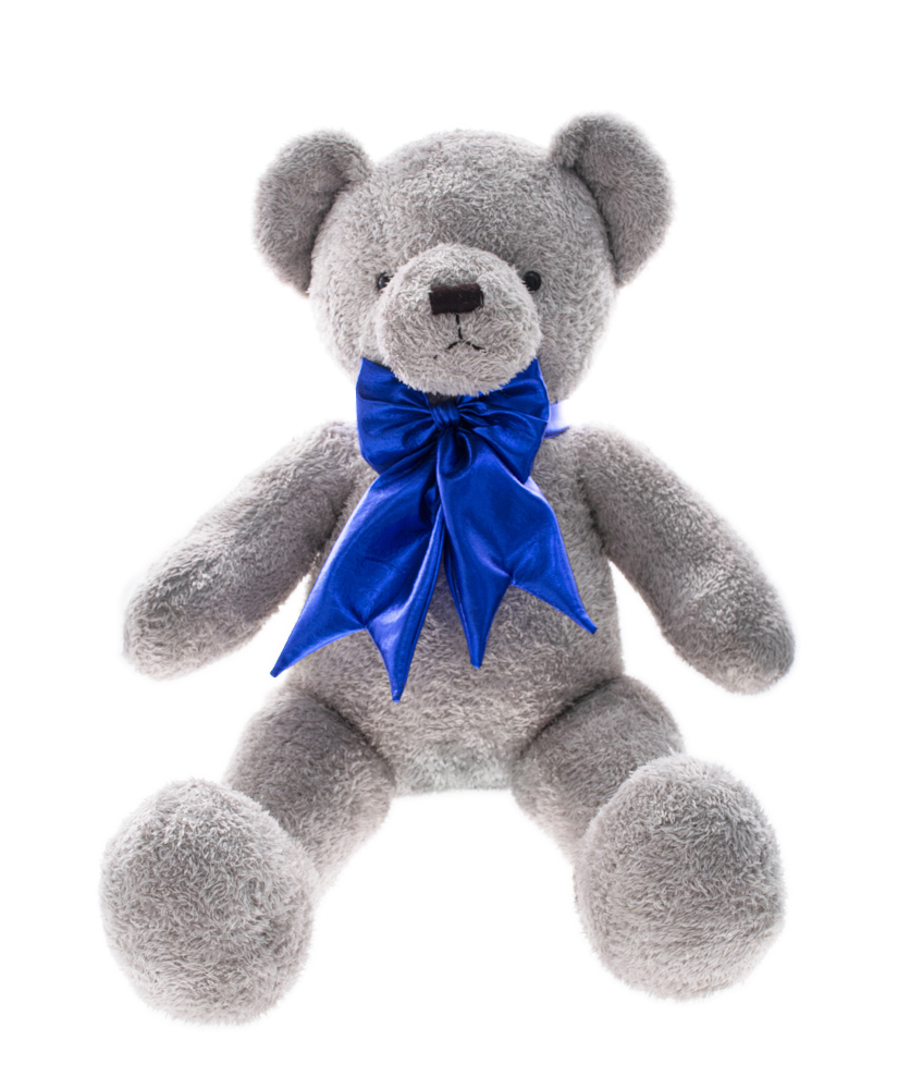 Soft toy ''Mankan'' teddy bear with a bow