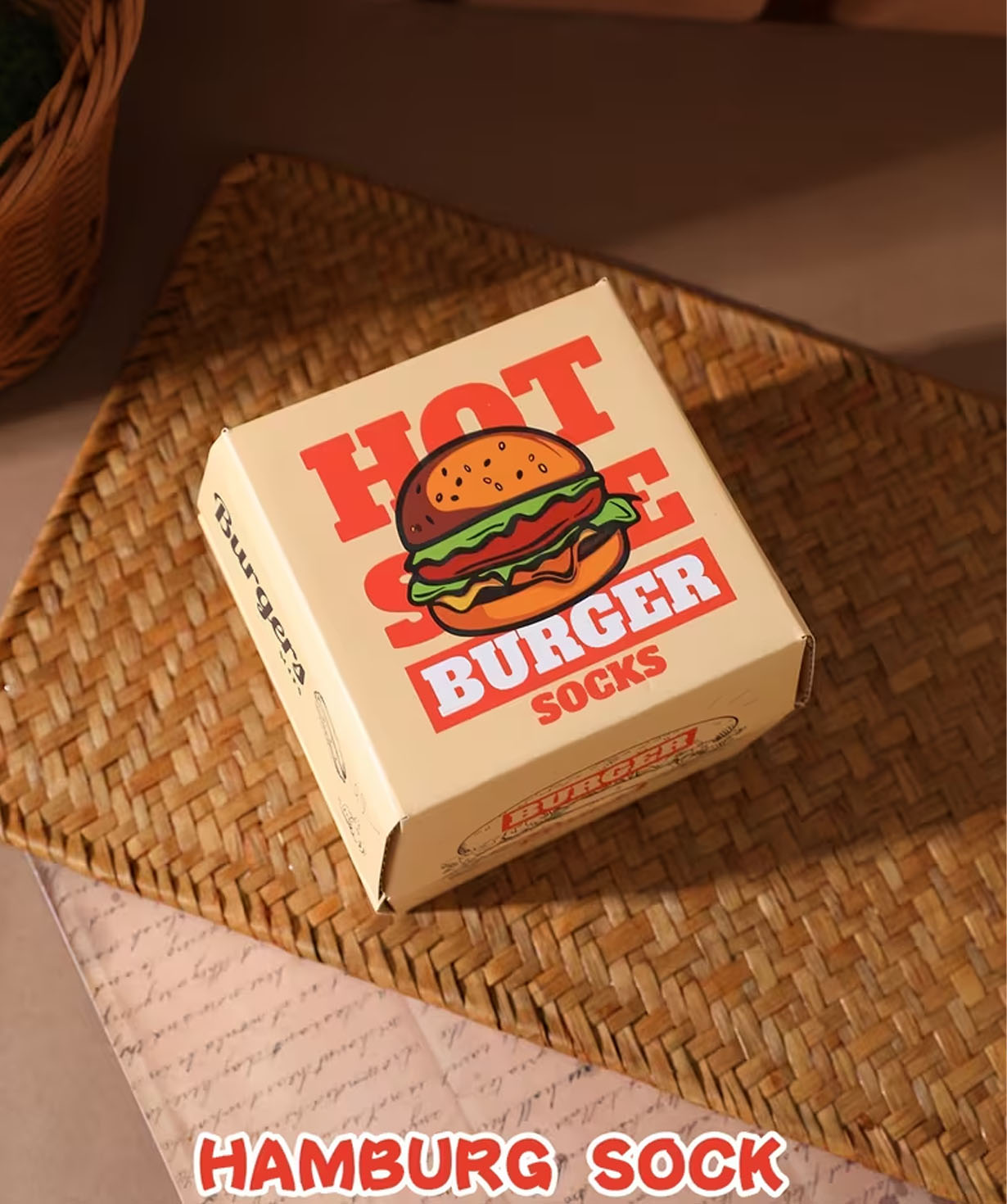 Socks «Gift Store» Burger, 2 pairs, №1236
