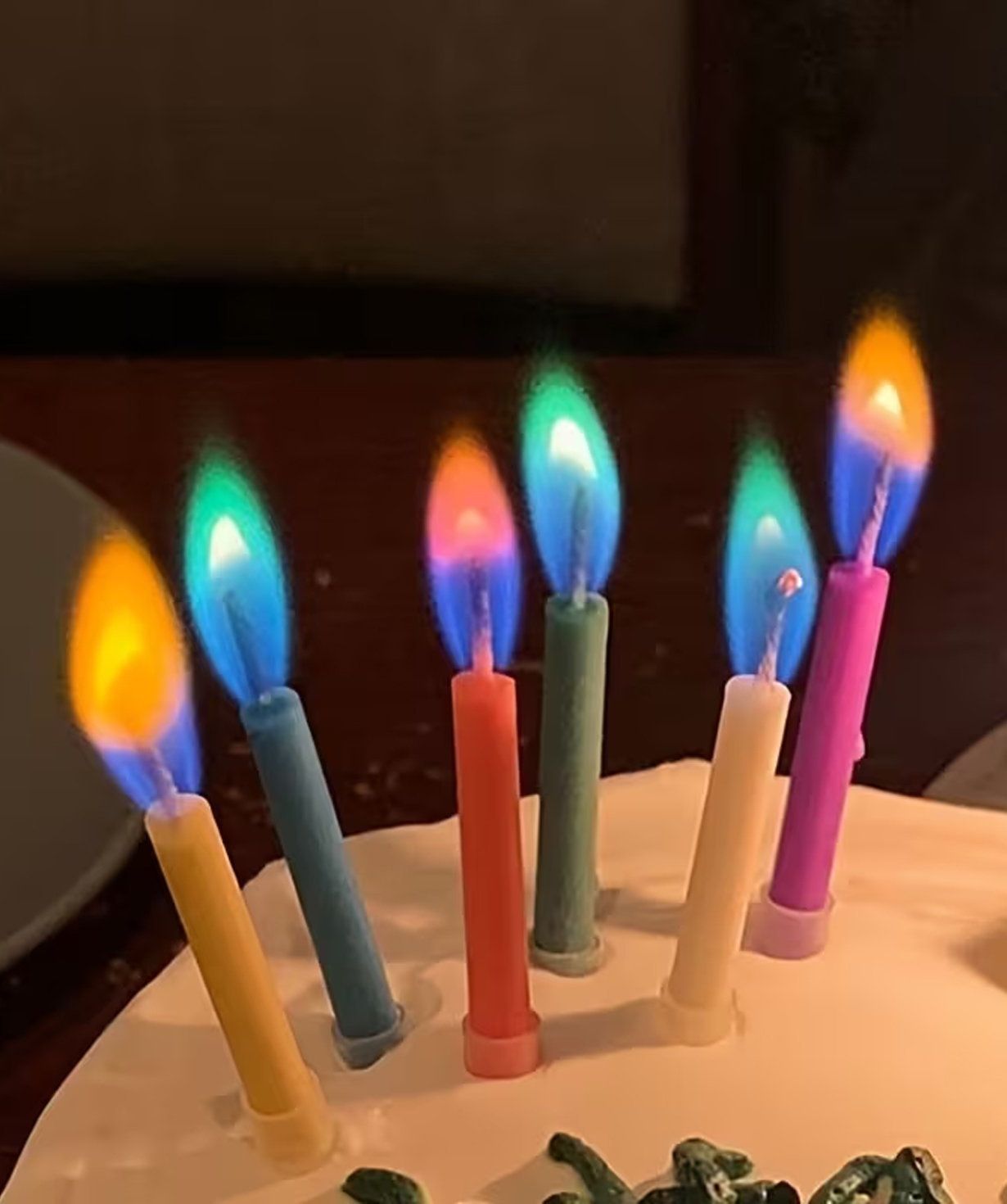 Set of colored candles «Flowers Collection» 12 pieces