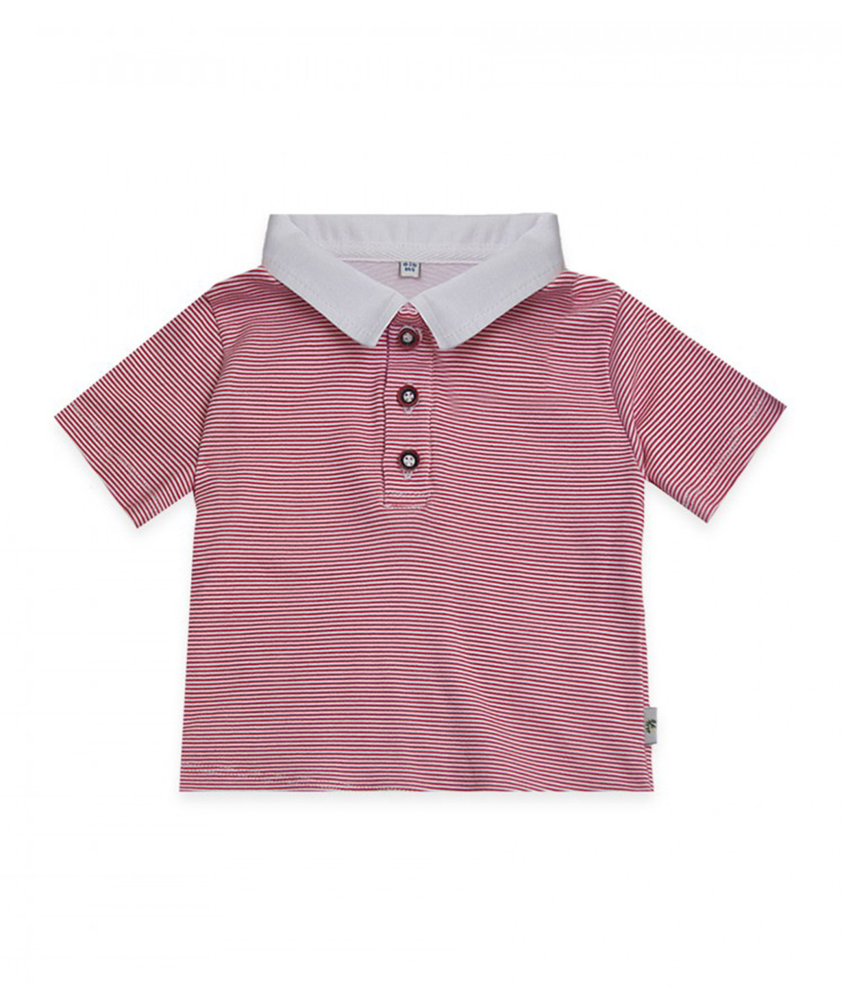 Polo shirt `Lalunz` with white and red
