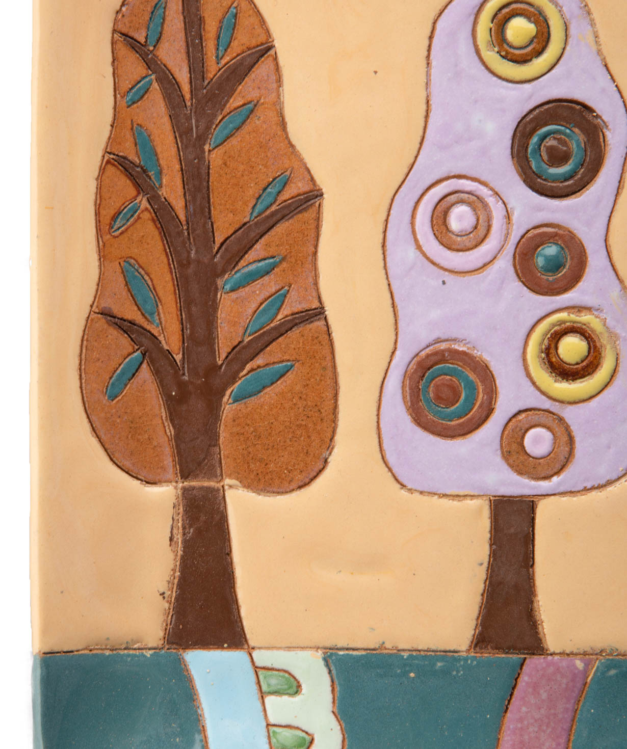 Plate `Nuard Ceramics` Trees, dessert №1