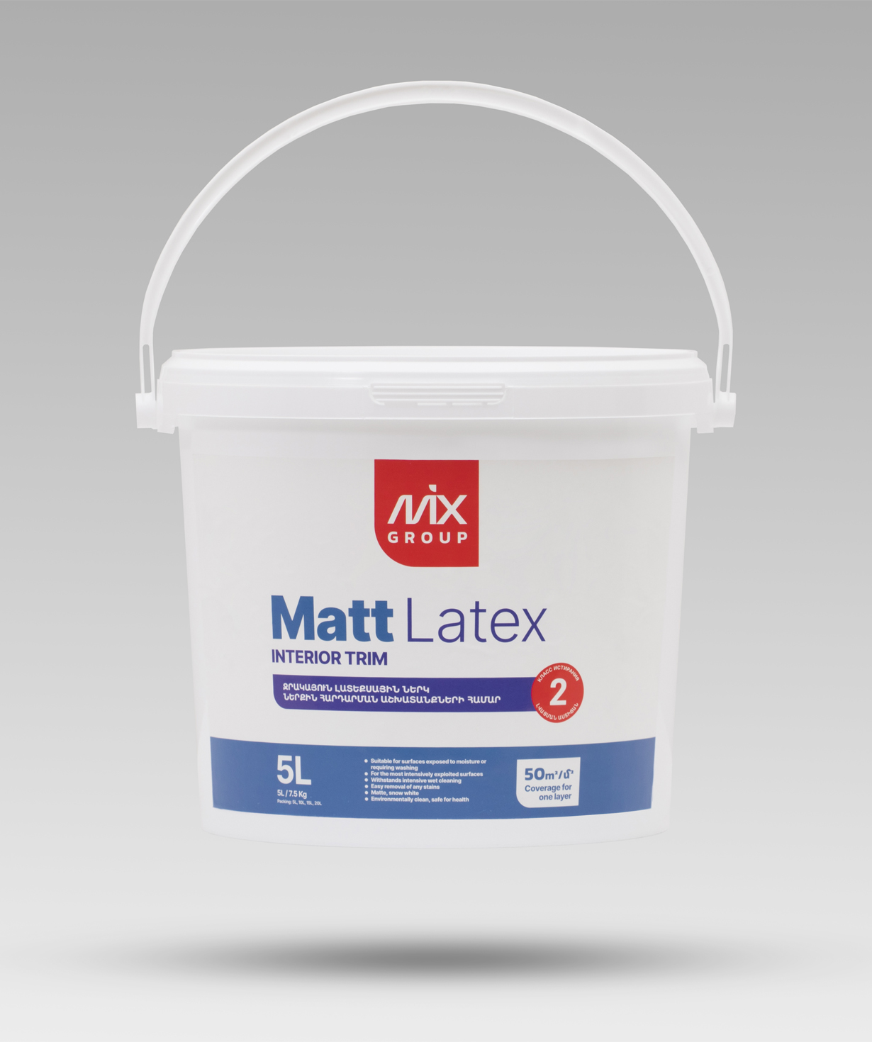 Water-dispersion paint «Mix» Water-resistant latex