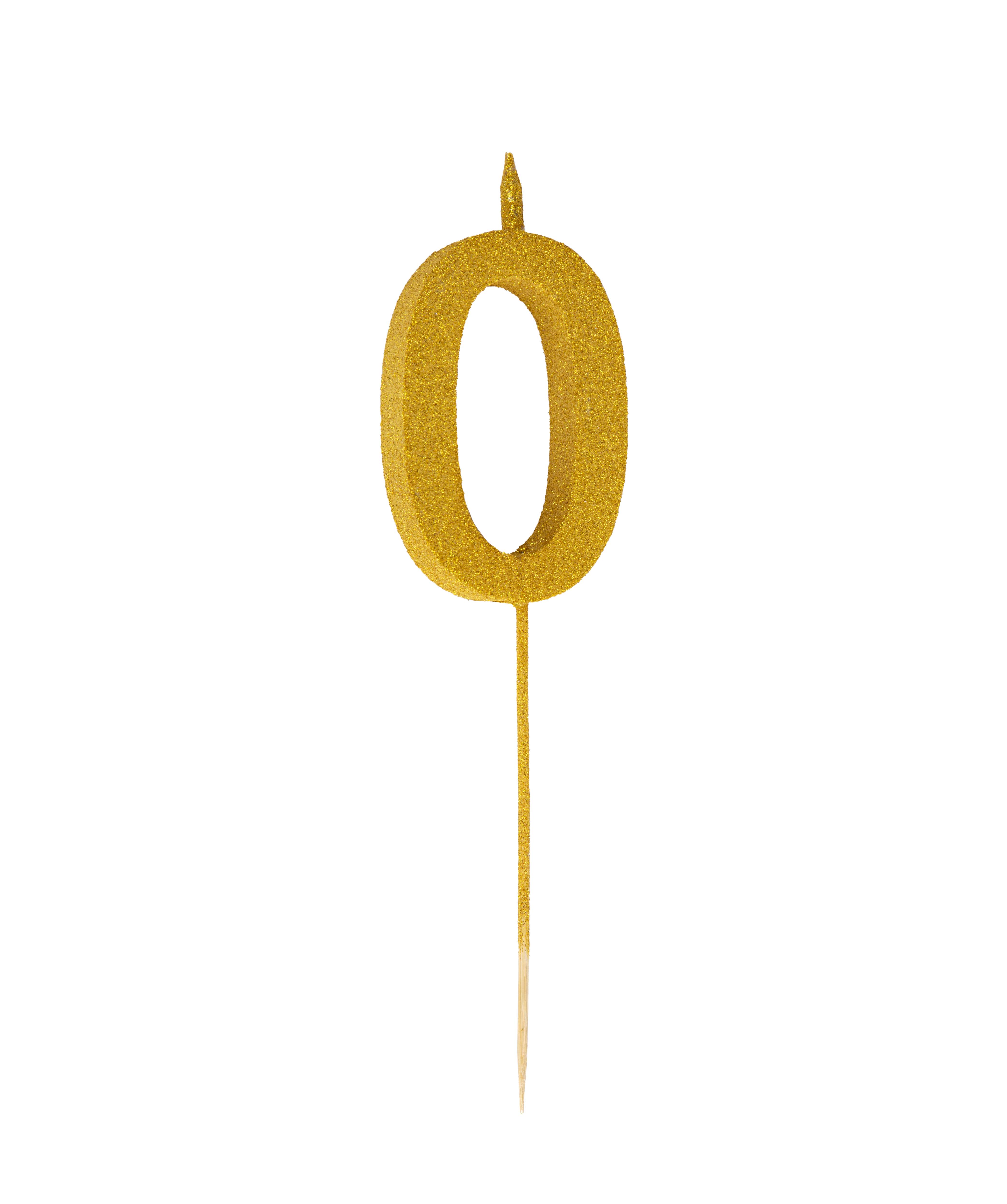 Candle numbers, golden, shiny