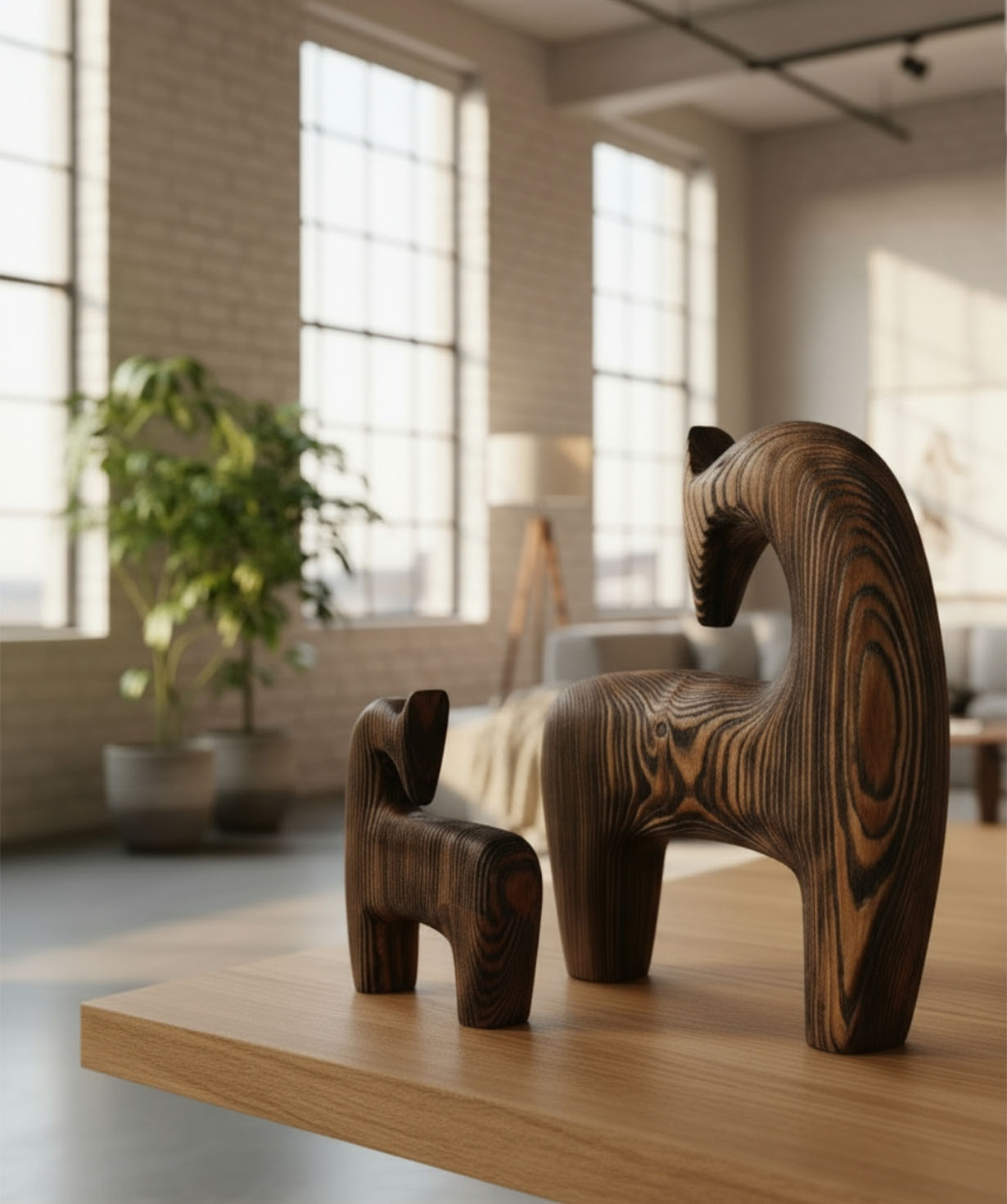 Wooden decorative horses №2