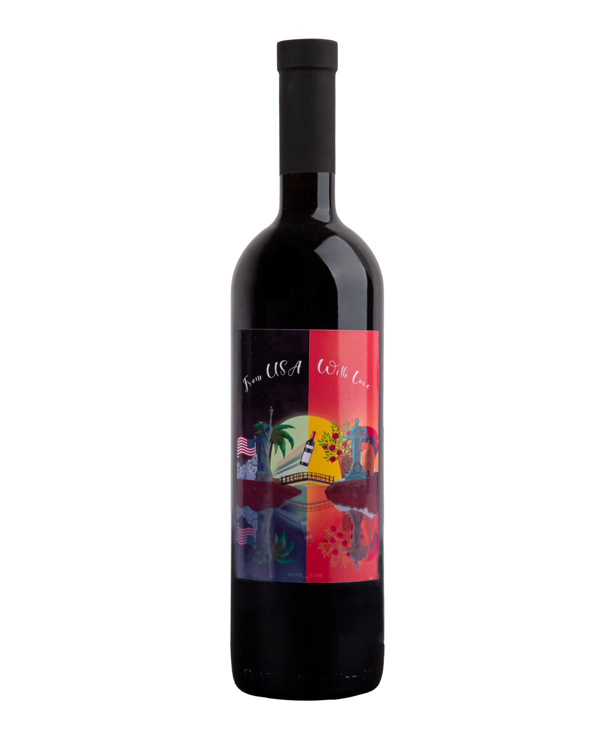 Вино `Wine time` красное, сухое, полусладкое 750 мл