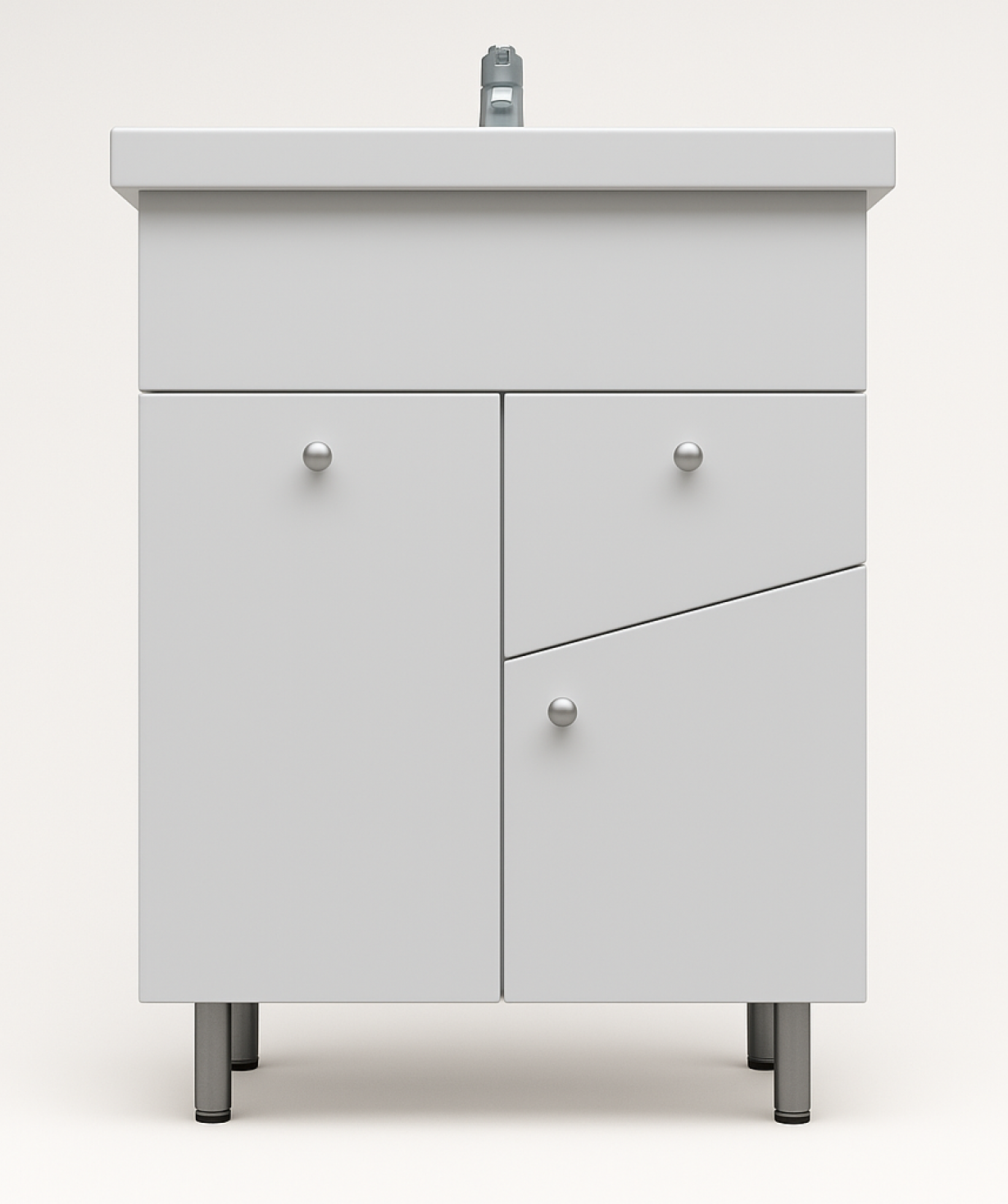 Լոգասենյակի կահույք «Perla» VLine Foster 60, սպիտակ, փայլուն