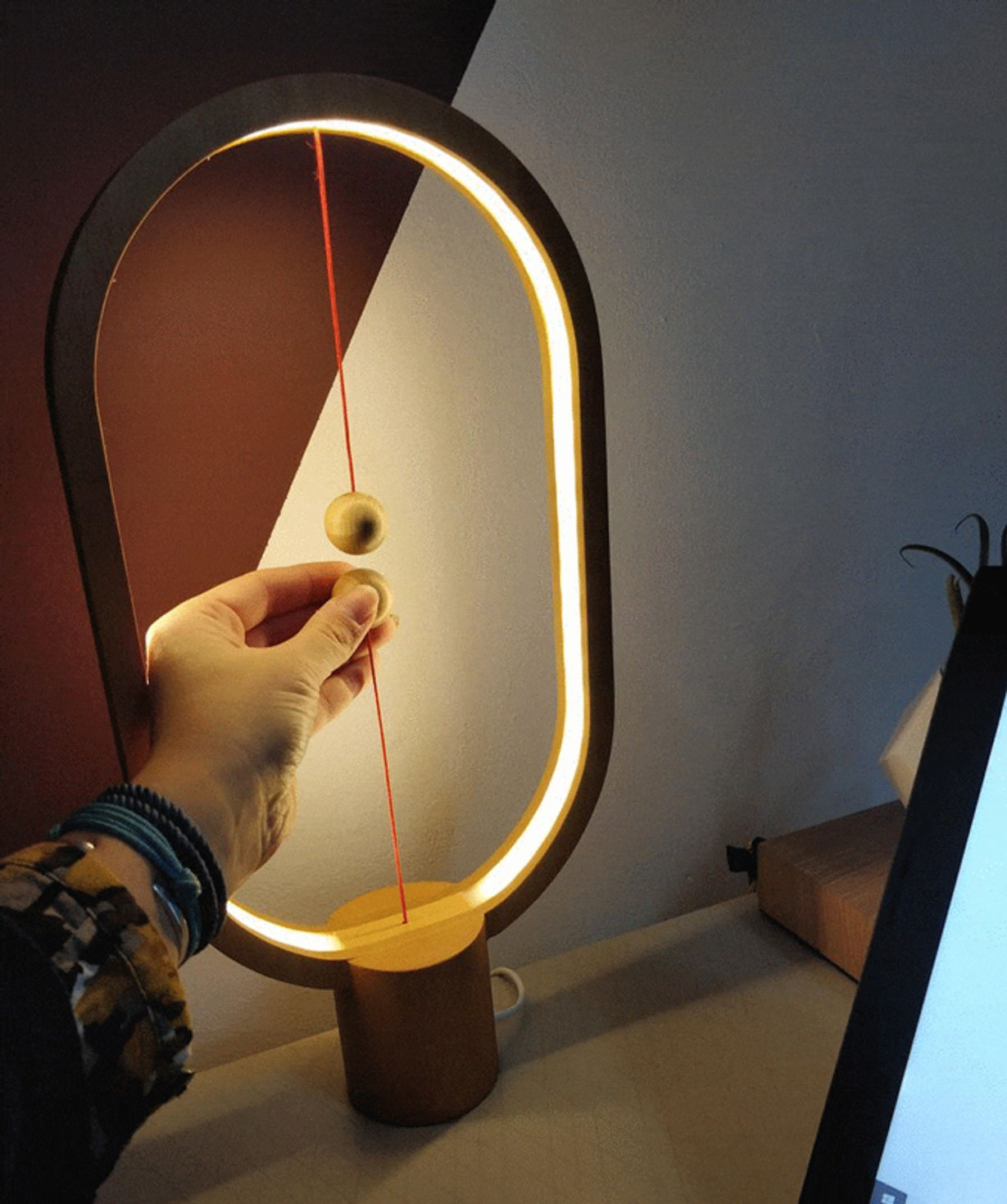Lamp `Creative Gifts` with balls, magnetic