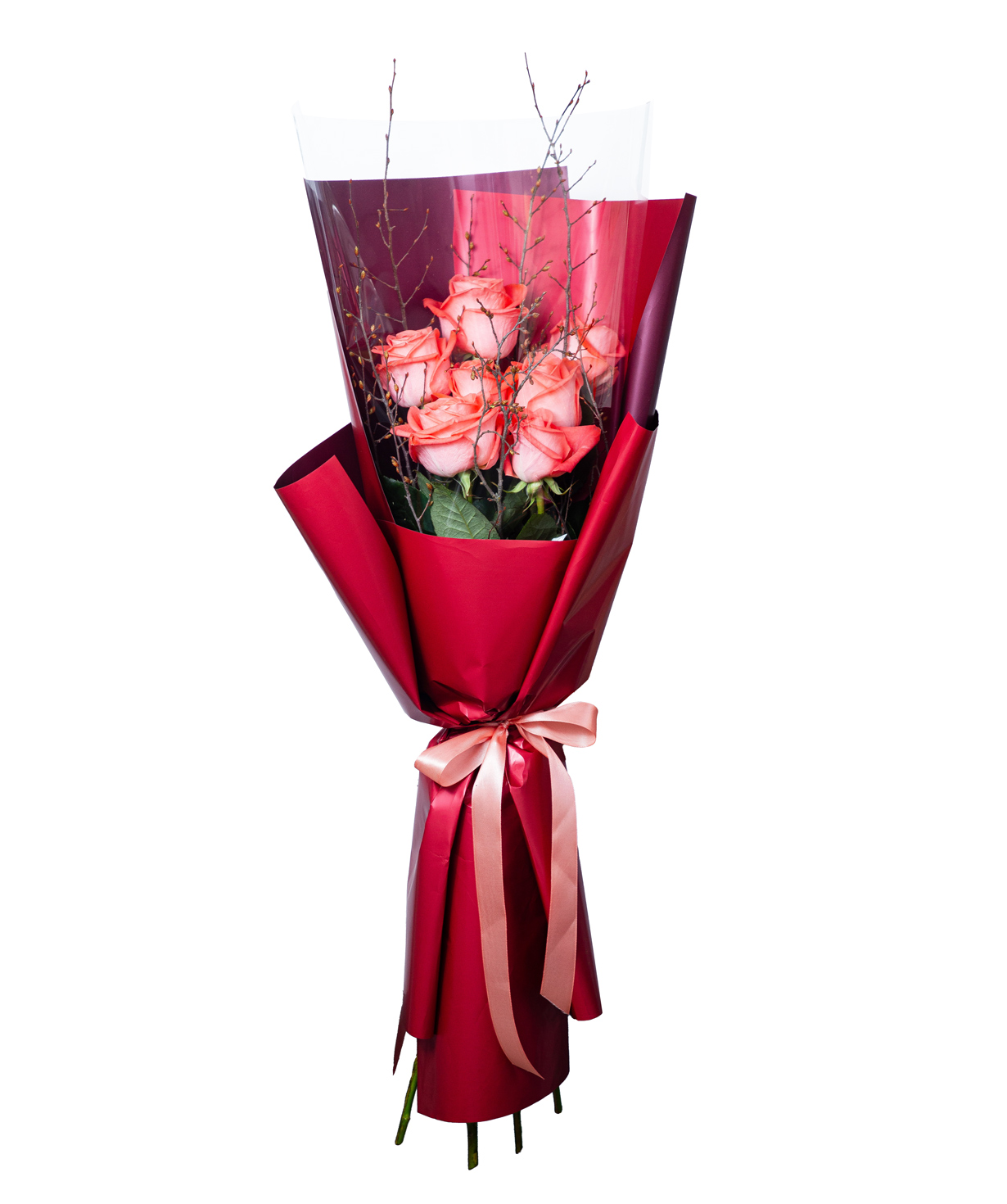 Ծաղկեփունջ «Ֆորմենտերա» վարդերով