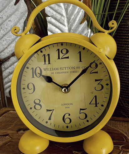 Table clock «Ashley Home» yellow