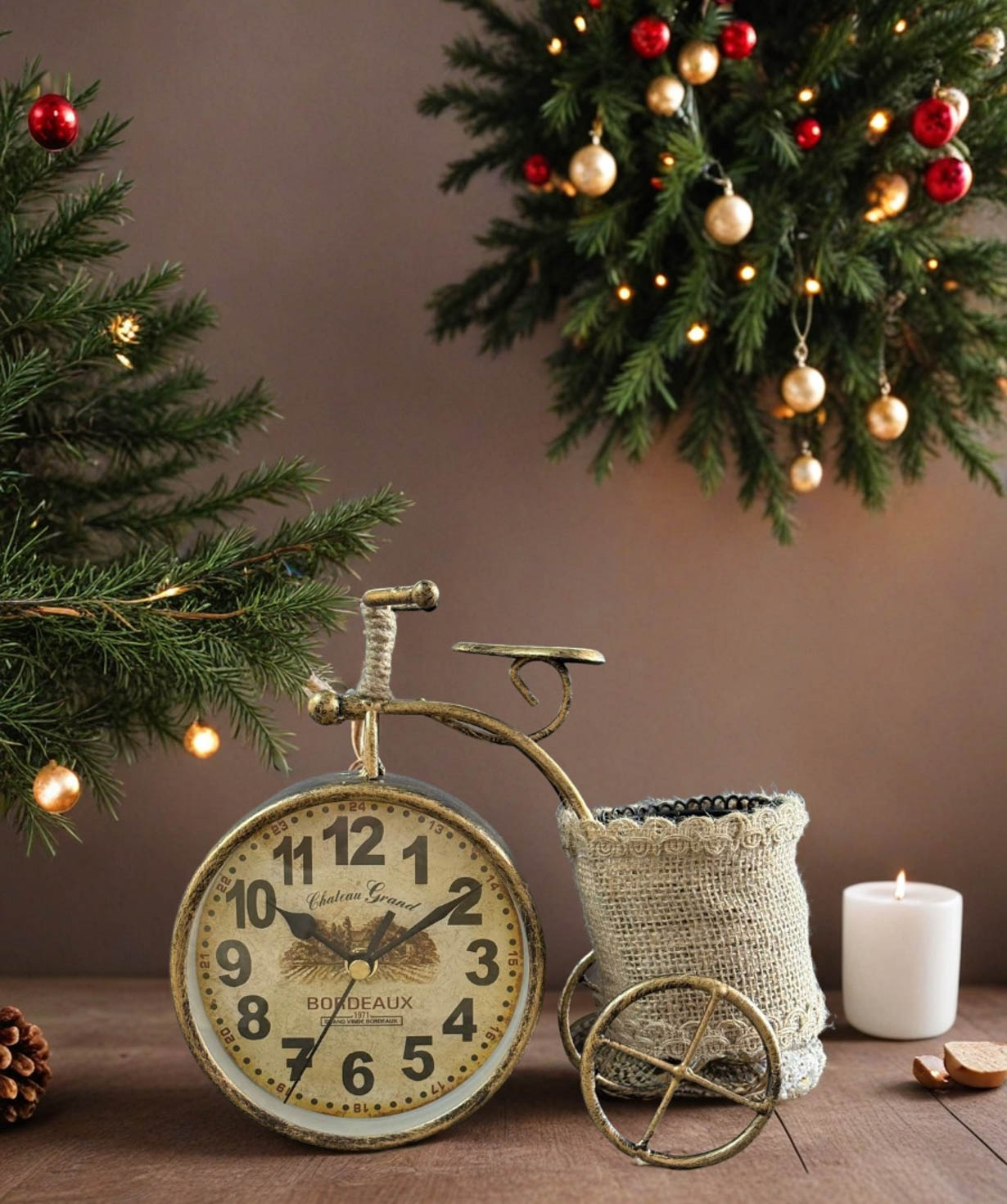 Часы «Moonlight» Велосипед, золотые